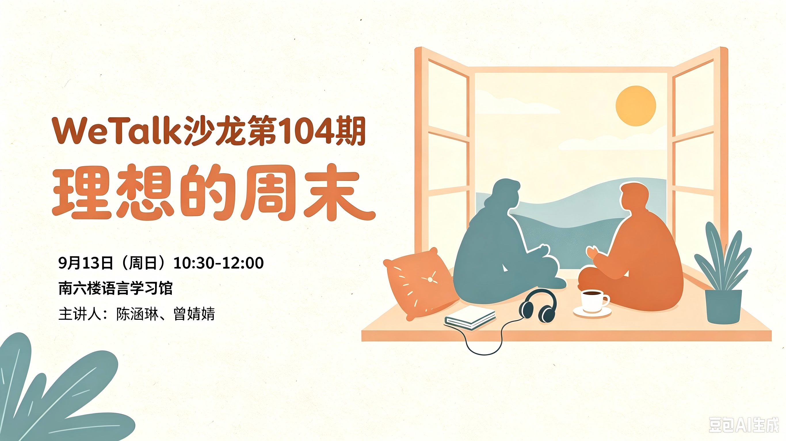 WeTalk沙龙第104期--理想的周末